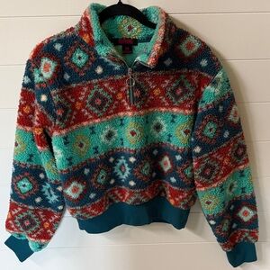 Cozy Multicolor Geometric Women's Pullover
